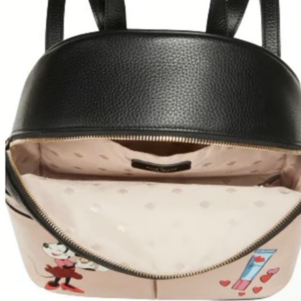Kate Spade SET x Disney Minnie Mouse Medium Backpack & L Zip Bi-fold Wallet - Picture 9 of 16
